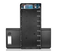 Jnchdghwa per Power Bank Dual USB 8x18650, Display LCD Incluso, Uscita Micro Type-C 5V 2.4A