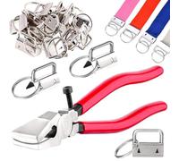 Jnchdghwa Per Realizzare Braccialetti, Lanyard e - Set di Hardware per (51 Pezzi) Include Pinze, Anelli per da 1 Pollice e Forniture.