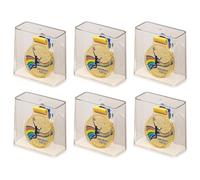 Jnchdghwa Scatola Espositiva Rettangolare con Base in Plastica e Coperchio Trasparente per Medaglie Commemorative della Maratona, 6 Pezzi, Supporto Singolo per Riporre Le Medaglie