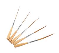 Jnchdghwa Set di Pennelli Long Liner (5 Pezzi) Pennelli per Capelli Ox per Riempire Angoli, Marcatura, Contornare, Creare Bordo Dei Margini