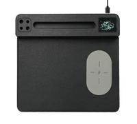 Jnchdghwa Set Regalo con Tappetino per Mouse con Ricarica Wireless da 15 W e Tappetino da Tavolo per Ufficio e Assicurazione Aziendale da 5 W