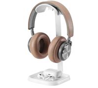Jnchdghwa Supporto per Desktop per la Conservazione di Tutti I Dispositivi, per Il Gaming su Computer, per Cuffie e Auricolari, Supporto per Cuffie Staccabile, Bianco.