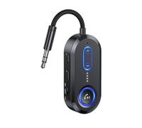 Jnchdghwa Trasmettitore e Ricevitore Audio Wireless Bluetooth 5.4 Adattatore Stereo da 3,5 mm con Microfono per Auto, Aereo, TV, PC, Cuffie.