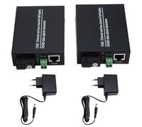 Jnchdghwa Trasmettitore e Ricevitore RS485 su Fibra Ottica con Ethernet SM SX A 10/100Mbps, Convertitore Extender Dati A 1 Coppia, Spina EU.