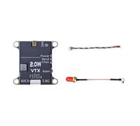 Jnchdghwa Trasmettitore FPV con Microfono Integrato, Dissipatore di, VTX 2W 5.8G 40CH Regolabile per Aereo RC FPV A Lungo Raggio 2-6S 30X30mm.