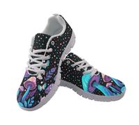 Jndtueit Mesh Running Sneakers Traspiranti Sport Scarpe Punta Larga Tennis Scarpe da Passeggiata per Donne Uomini Adulti, Farfalla Fungo Blu, 41 EU