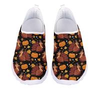 Jndtueit Mocassini da passeggio casual da uomo da donna per scarpe da ginnastica da corsa, Foglia d'acero di zucca di tacchino, 37 EU