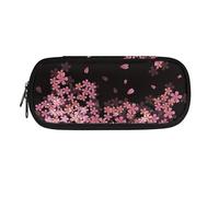 Jndtueit Sakura - Astuccio per penne a fiori con cerniera, con fiori di ciliegio, sottile, per ragazze, bambini e studenti