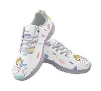 Jndtueit Scarpe da Corsa su Strada Unisex da Donna Scarpe da Ginnastica da Passeggio per Dentista Infermiera con Supporto in Gomma Scarpe Traspiranti in Rete d'Aria, Design Simpatico Cartone Animato