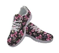 Jndtueit Scarpe da ginnastica gotiche con teschio per donne e uomini, alla moda, da corsa, camminata, sport, a piedi nudi, Papillon con teschio, 42 EU