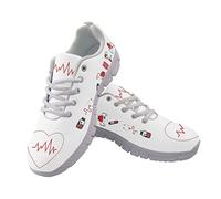 Jndtueit Scarpe da Ginnastica Unisex da Donna Scarpe da Ginnastica a Forma di Cuore per Infermiera da Strada Scarpe da Corsa Carine in Rete d'Aria per Lo Sport, Palestra