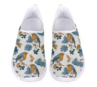 Jndtueit Scarpe da passeggio da donna, comode, per il tempo libero, mocassini, scarpe da ginnastica in rete, Colibrì blu, 36 EU