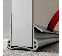 JNEKWOZ Paraspifferi per porta da 91,4 cm, paraspifferi per la parte inferiore delle porte, paraspifferi autoadesivo per porte fredde, rumore e vento (grigio)