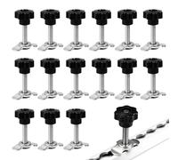 JNEYVIC 15 binari a vite per airline, M8 x 60, guida terminale, colore nero, 500 daN, accessorio per camper, camion, camion, furgone, rimorchi