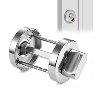 JNEYVIC Rosetta per WC con Indicatore di Occupazione, Coppia di Rosoni Rosetta WC con Indicatore di Occupazione Rosso e Verde Serratura Girevole per WC in Acciaio Inox per Porta WC, Bagni Pubblici