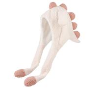 JNGUOSICN Cappello da salto in movimento con orecchie di dinosauro tagliato a forma di dinosauro con orecchie mobili che premono orecchie pop-up, cappello di peluche per feste per bambini, feste