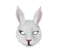 JNGUOSICN Maschera realistica da coniglio in EVA, maschera per il viso da coniglio, per cosplay, conigli e adulti, con orecchie, per feste in maschera di Halloween, feste a tema animali