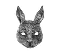 JNGUOSICN Maschera realistica da coniglio in EVA, maschera per il viso da coniglio, per cosplay, conigli e adulti, con orecchie, per feste in maschera di Halloween, feste a tema animali