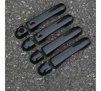 JNIGEL Copri Maniglia Porta per Jeep Renegade 2015-2018, Auto Esterno Copertura Maniglia Porta Adesivi, Macchina Copri Maniglie per Porta Laterale Decorare Accessori,Carbon 1 Hole 2 Smart