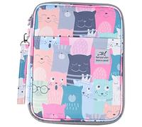 JNJOOD Astuccio con 192 scomparti, grande capacità, per matite e cosmetici, per penne colorate, acquerelli, pennarelli, gel (gatto che impara), Colore foto, Katze lernen