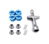 JNJOOD Metallo 12Mm Adattatore Esagonale Ruota 7Mm Spessore Controdado Flangiato Chiave A Croce per 1/10 Stampede Slash RC Car, 2