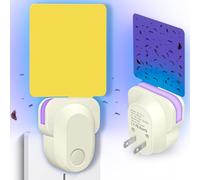 JNKNT Trappola per insetti volanti da interni, trappola per moscerini e moscerini della frutta per la casa al chiuso, (1 dispositivo + 5 ricariche), atossico con luce UV, cattura insetti per mosche