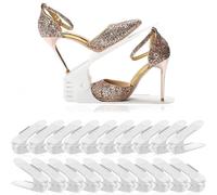 JNKODNB Portascarpe,Set di 20 Organizer Scarpe,Salvaspazio Regolabili da Scarpiera,portascarpe salvaspazio da armadio, Antiscivolo Porta Scarpe in Plastica (Bianco)