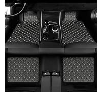 JNLIFT 4 Pezzi Tappetini Auto in Pelle per Audi RS3 2017-2022 2023 2024+,Set Completo Impermeabile Antiscivolo Antiusura Tutte Le Stagioni Accessori Protettivi,C/BlackBeige