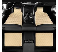 JNLIFT 4 Pezzi Tappetini Auto in Pelle per Mercedes Benz EQ EQC 350 400 EQS 450+ 580 EQV 300L 300,Set Completo Impermeabile Antiscivolo Antiusura Tutte Le Stagioni Accessori Protettivi,F/Beige