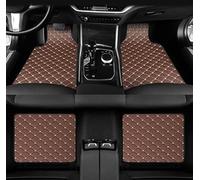 JNLIFT 4 Pezzi Tappetini Auto in Pelle per Mercedes Benz EQ EQC 350 400 EQS 450+ 580 EQV 300L 300,Set Completo Impermeabile Antiscivolo Antiusura Tutte Le Stagioni Accessori Protettivi,E/Brown
