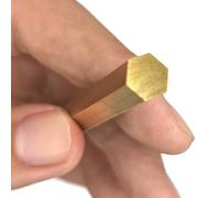 JNMING 3 barre esagonali in ottone da 100 cm, da 11 mm a 20 mm, barra di supporto for staffe, rinforzo for scaffali e strutture(17x1000mm)