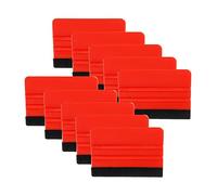 JNNJ 10Pcs Kit di Applicazione Pellicole per Vetri, Nastro Taglio Senza Coltello per Pellicola Wrapping, Vetri Oscurati Auto, Pellicola Vetri Auto, Auto Wrap Vinile Tinta Strumento(Rosso)
