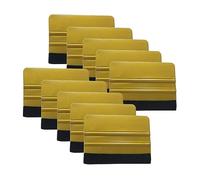 JNNJ 10Pcs Kit di Applicazione Pellicole per Vetri, Nastro Taglio Senza Coltello per Pellicola Wrapping, Vetri Oscurati Auto, Pellicola Vetri Auto, Auto Wrap Vinile Tinta Strumento(Marrone-Dorato)