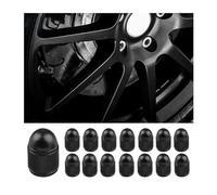 JNNJ 15 Pezzi Tappi Valvola Pneumatici, Cappucci per Stelo Valvola in Alluminio, Auto Ruota Cappuccio Antipolvere, Coprivalvole Bullet per Pneumatici Auto, Accessori per Valvole Pneumatici(Nero)