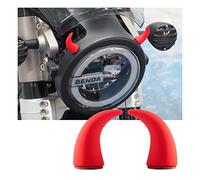 JNNJ 2 PCS Automobile Diavolo Corno Decor Casco Auto, Forma di Corno di Diavolo Carino per Auto, Adesivo 3D Ornamento del Corno del Diavolo, Decorazione Corno di Mucca per Volante(Rosso)