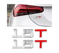 JNNJ 2 Pezzi 3D Metallo Stemmi Adesivo Auto, Tronco Logo Adesivi Emblema, Auto Distintivo Emblema Adesivo, Auto Logo Emblema Adesivi Alfabeto, Car Styling Decal Accessori in Metallo(1.5T)