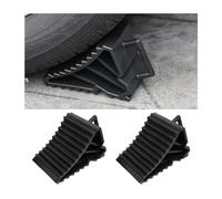 JNNJ 2 Pezzi Cunei per Ruote, Cunei per Pneumatici Antiscivolo, Cunei in Plastica con Maniglia per Pneumatici, Cuneo Freno in Plastica con Maniglia per Mantenere in Posizione Auto, Rimorchio, Camper