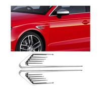 JNNJ 2 Pezzi Decalcomania Per Cofano Auto, Griglia Laterale Per Flusso D'Aria Per Auto, Auto Sfiato Coperchio Laterale Ventilazione Trim, Rivestimento Di Prese D'Aria Laterali Decorative(Argento)