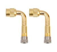 JNNJ 2 Pezzi Estensione Universale della Valvola del Pneumatico, Stelo Estensione Valvola Pneumatico Adattatore in Ottone Moto, Estensione Asta Valvola Adattatore, per Biciclette, Moto(Oro/90)