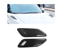 JNNJ 2 Pezzi Flusso D'aria Copertura Decorazione Laterale Parafango, Auto Esterno Parafango Sfiato Aria Copertura, Universale Auto Cappucci Bocchette Di Ventilazione Automobile Decoración(Nero)