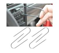 JNNJ 2 Pezzi Kit Estrazione Chiavette Smontaggio Autoradio Chiave, Strumento di Rimozione Autoradio, Estrattore Stereo Autoradio, Universale Chiavette per Rimozione Sblocco Smontaggio(Forma-U)