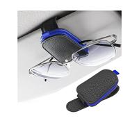 JNNJ 2 Pezzi Portaocchiali per Visiera Auto, Portaocchiali Magnetico in Pelle per Auto, Accessori Universali Visiera Auto Supporto Magnetico Occhiali da Sole Occhiali Diverse Dimensioni(Nero/Blu)