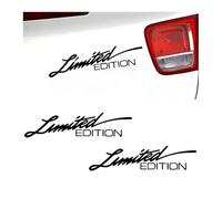 JNNJ 2 Pezzi Riflettente Decalcomanie Paraurti Adesivo Auto Decor, Adesivo Decorativo in Edizione Limitata, Adesivi Personalizzati Testo Sticker Auto, Accessori Decorativi Universali per Auto(Nero)