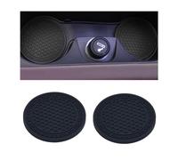 JNNJ 2 Pezzi Sottobicchiere Antiscivolo per Auto, Sottobicchieri Universali Antiscivolo Automobile Portabicchieri, Sottobicchieri Da Auto Universale in Silicone per Uffici Automobile(Nero)