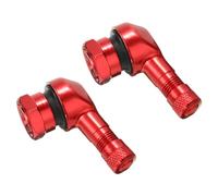 JNNJ 2 Pezzi Valvola per Pneumatici da 90 Gradi, Universale Moto Alluminio Ruote Pneumatico Valvola Steli Tappi 90 Gradi Auto Strumenti, Lega di Alluminio Adattatore per Copri Valvole Moto(Rosso)