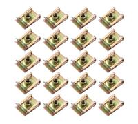 JNNJ 20 Pezzi Auto U Tipo Dado Clip Assortimento, Dadi a U per Auto Zincato, M6 a Forma di U Dado A Clip per Auto Per il Pannello di Decorazione Interna del Veicolo, Per Moto Camion Roulotte Ferro