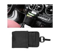 JNNJ 2Pcs Borsa Portaoggetti per Prese D'aria da Appendere, Borsa di Stoccaggio Del Telefono Cellulare per Le Prese D'aria Dell'auto, Universal Organizer Borsa per Bocchetta D'aria Auto(Nero)