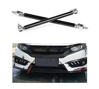 JNNJ 2Pcs Supporto per Splitter Anteriore Auto, Barra di Labbro Del Paraurti per Auto Universale, Protezione Asta di Supporto di Regolabile di Anteriore Posteriore per Modifiche Veicoli(Nero)