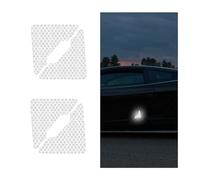 JNNJ 4 Pezzi Adesivi Riflettenti per Il Bordo Della Portiera Dell'auto, Adesivo Riflettente per Angolo Porta Auto Impermeabili, Accessori Decorativi Adesivi Decorativi Maggior Parte Berline(Bianco)