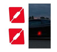 JNNJ 4 Pezzi Adesivi Riflettenti per Il Bordo Della Portiera Dell'auto, Adesivo Riflettente per Angolo Porta Auto Impermeabili, Accessori Decorativi Adesivi Decorativi Maggior Parte Berline(Rosso)